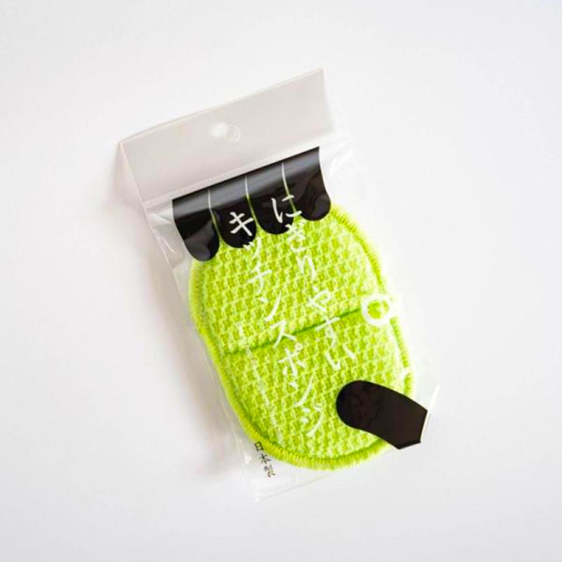 にぎりやすいキッチンスポンジ　ライトグリーン